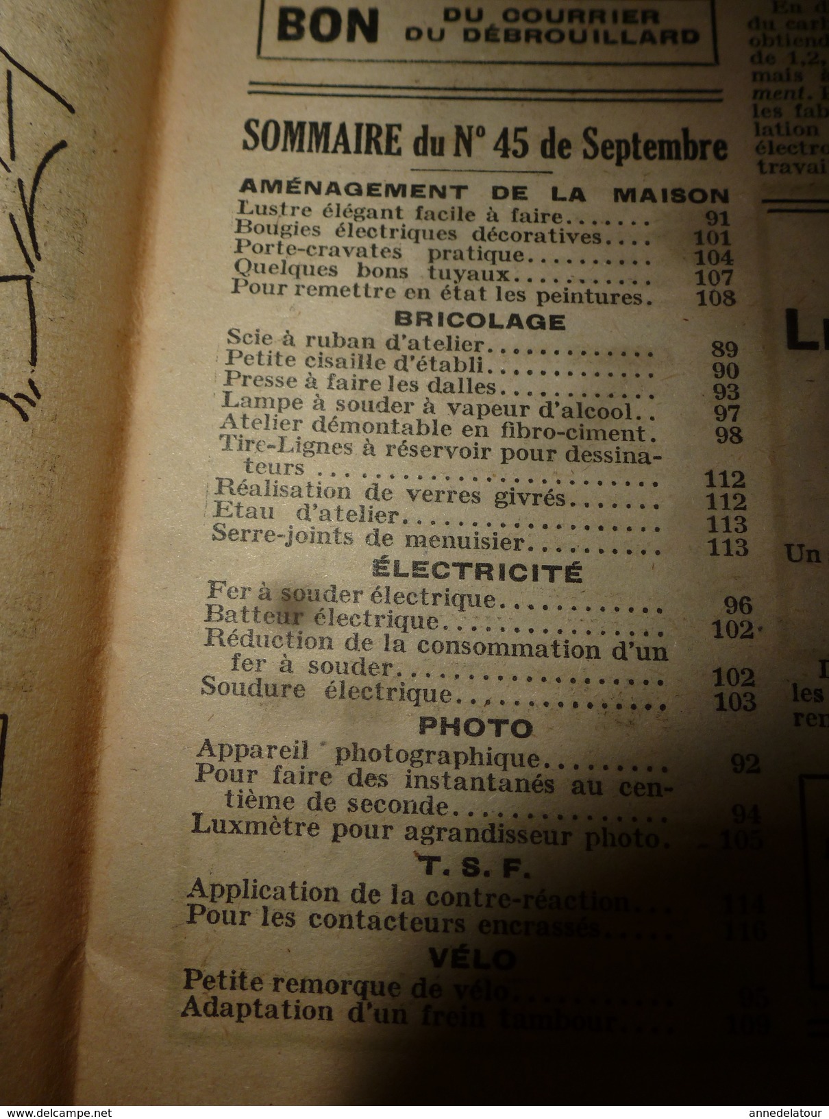 1949 TLSD :Faire-->Presse Pour Crer Dalles Ou Carreaux De Béton;Verre Givré;Radiation Mystérieuses Qui Guérissent; Etc - Bricolage / Technique