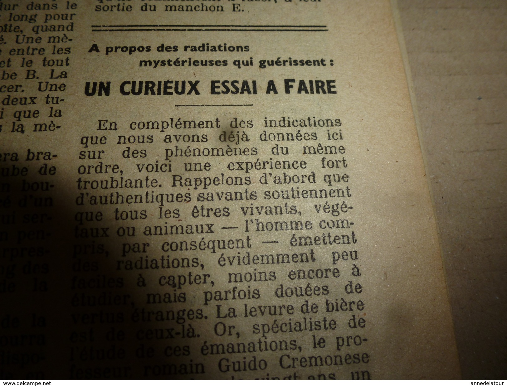 1949 TLSD :Faire-->Presse pour crer dalles ou carreaux de béton;Verre givré;Radiation mystérieuses qui guérissent; etc