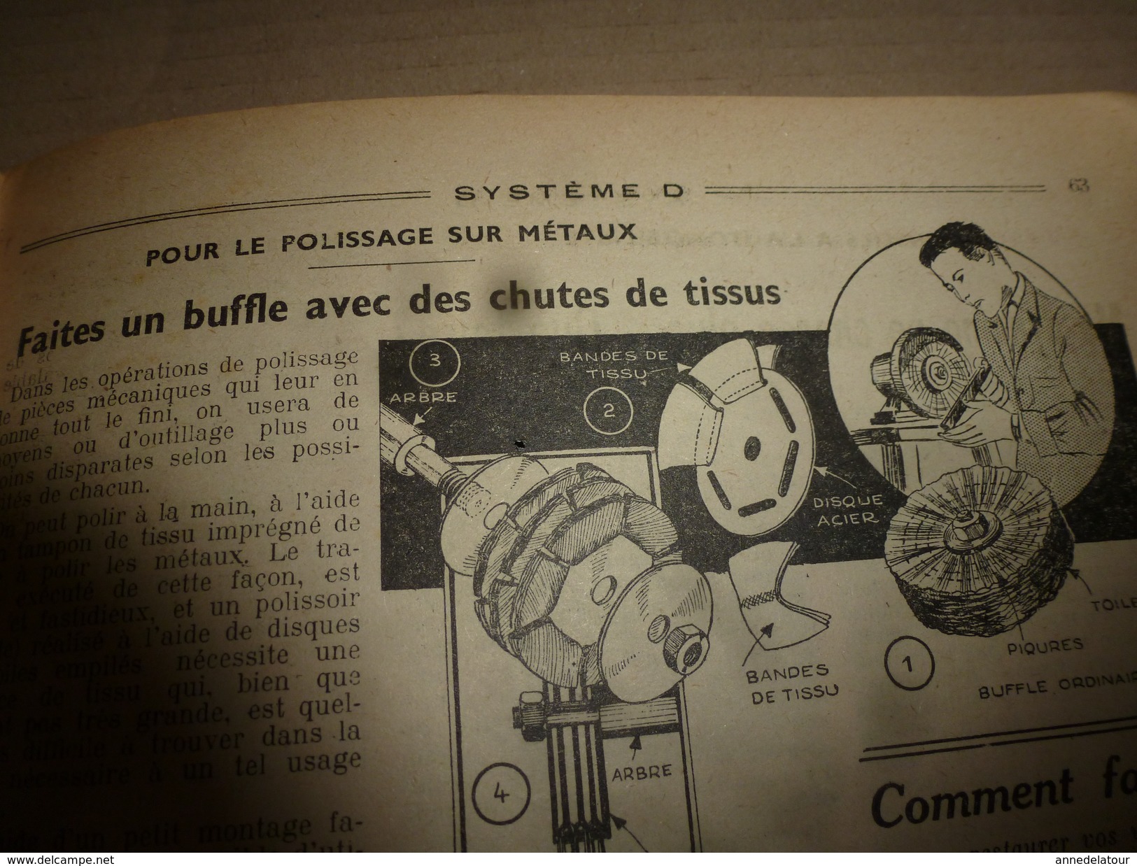 1949 TLSD : Faire --> Modifier vélo-moteur;Monte-Charge;Moteur-jouet électrique;Réparer dynamo;Polissage métaux; etc
