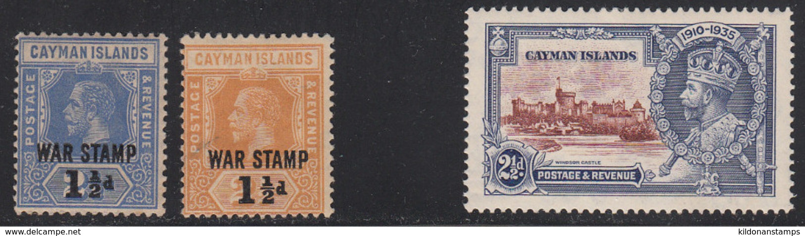 Cayman Islands 1917-35 Mint Mounted, Sc# , SG 56,97,109 - Caimán (Islas)