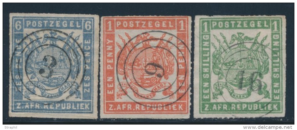 N&deg;5, 7/8 - Perc&eacute; En Lignes - TB - Transvaal (1870-1909)