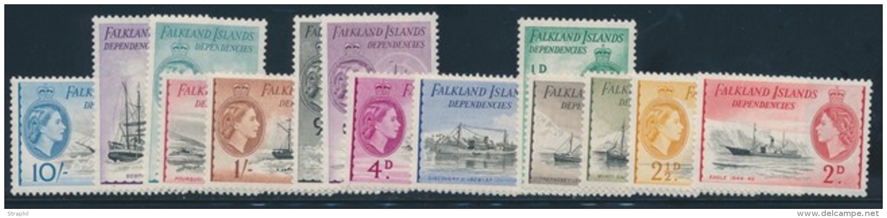 FALKLAND DEPENDENCIES N&deg;51/64 - 14 Val - TB - Falkland