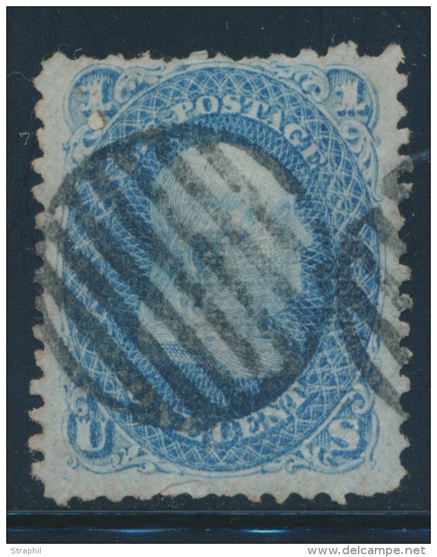 N&deg;18b - 1c Bleu - Avec Grille En Relief - B/TB - Used Stamps