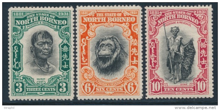 N&deg;234/36 - 3 Val - TB - Borneo Septentrional (...-1963)