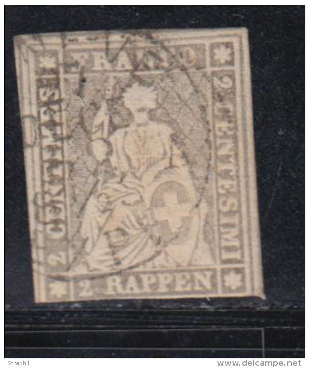 N&deg;21B4 (N&deg;25) - 2Rp Gris - 3 Belles Marges - TB - Used Stamps