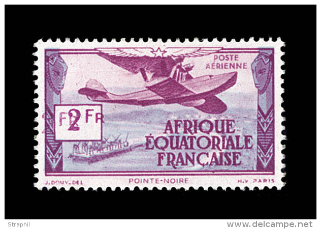 AEF - POSTE AERIENNE  N&deg;31 - 2F Grenat Et Bleu Clair - Comme ** - Dble Impression De La Valeur - TB - Autres & Non Classés