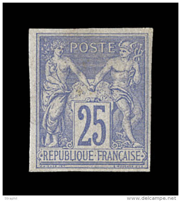 N&deg;35 - 25c Bleu - Sign&eacute; Roumet - TB - Sage