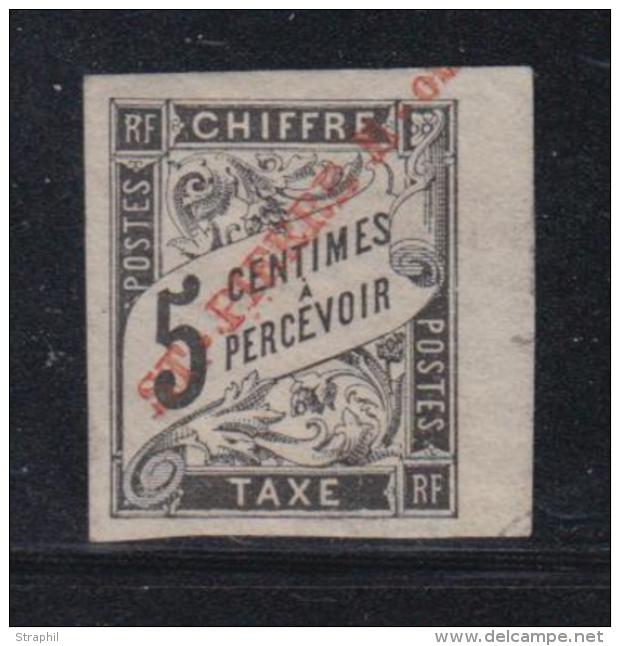 SPM - TIMBRES TAXE N&deg;1 - 5c Noir - Belles Marges - TB - Autres & Non Classés