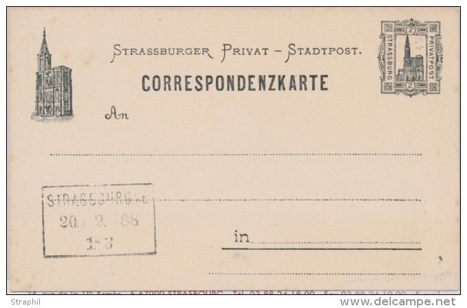 Carte N&deg;17 - 2pf Noir - Cachet 20. 2. 88  Hors Timbre - Non Circul&eacute;e - TB - Lettres & Documents