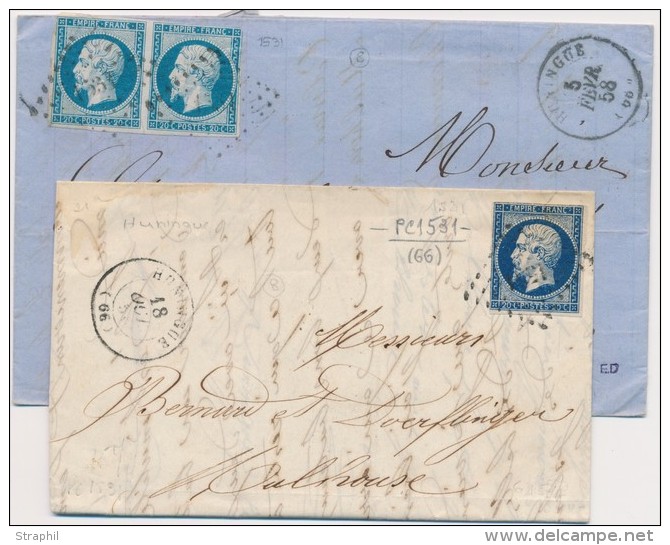 N&deg;22 - T15 - Kaysersberg - S/2 Plis Dat&eacute;s 1864, 1866 - TB - Lettres & Documents