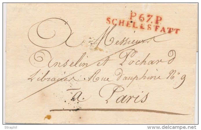 P.67.P SCHELESTATT - Rouge - 1824 - Lettres & Documents