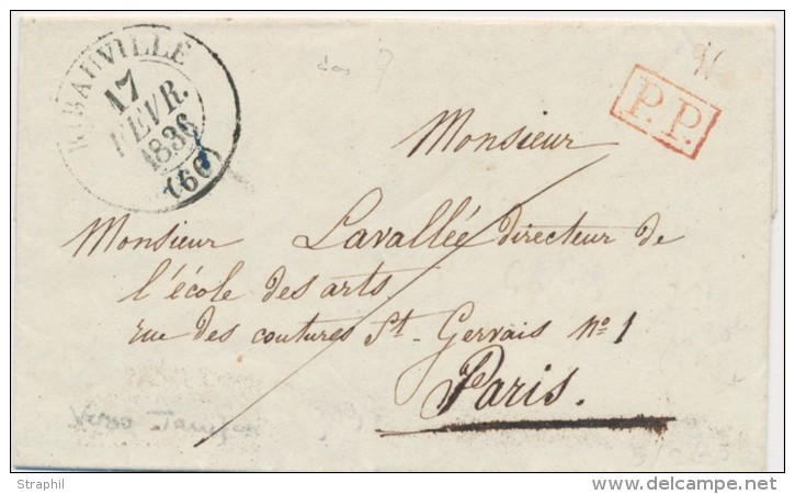 P.P. Rge - T13 Ribeauvill&eacute; - 1836 - Pr Paris -TB - Lettres & Documents