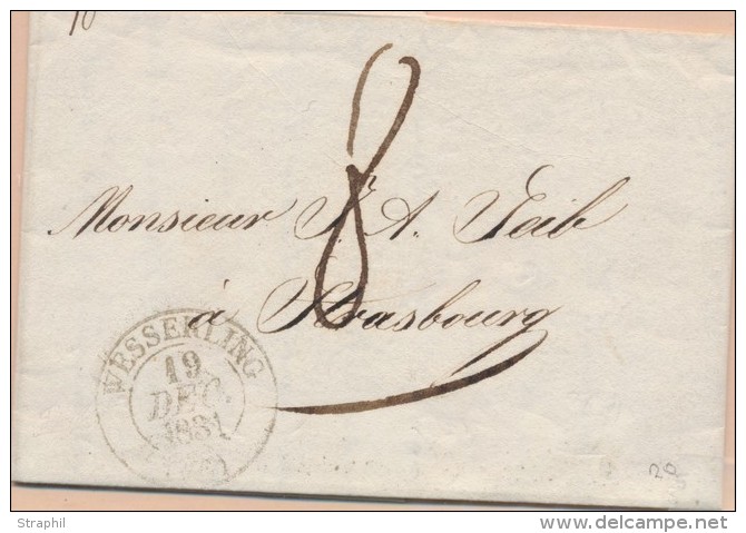 T13 Wesserling - 19/Dec/1831 + Taxe Manus 8 - Pr Strasbourg - B/TB - Lettres & Documents