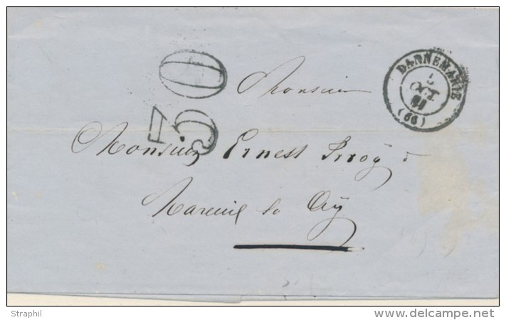 T15 Dannemarie - 1861 - Taxe 30Dt - TB - Lettres & Documents