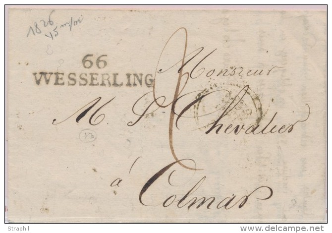 66 Wesserling - 1826 - Pr Colmar - TB - Covers & Documents