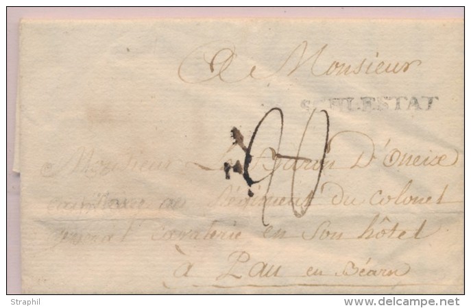 SCHLESTAT  - Len N&deg;3 - 8/10/1778 - Pr Pau En B&eacute;arn   - B/TB - Lettres & Documents