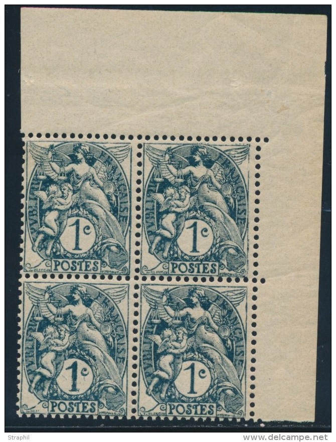 N&deg;107 - Bloc De 4 - CDF - Vari&eacute;t&eacute; "1" Large (3&deg; T.) - Neufs