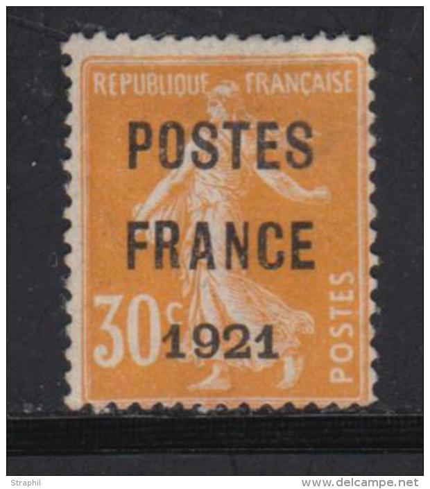 N&deg;35 - 30c Orange - POSTES FRANCE - 1921 - TB - 1893-1947