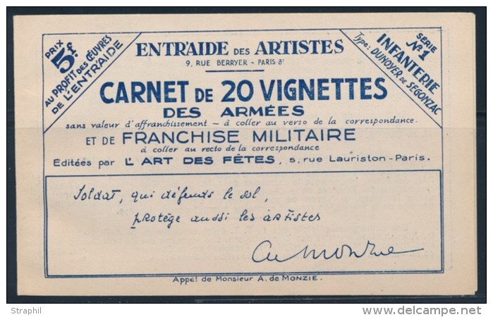 Mau N&deg;246B - Carnet Infanterie - S&eacute;rie N&deg;1 - TB - Timbres De Franchise Militaire