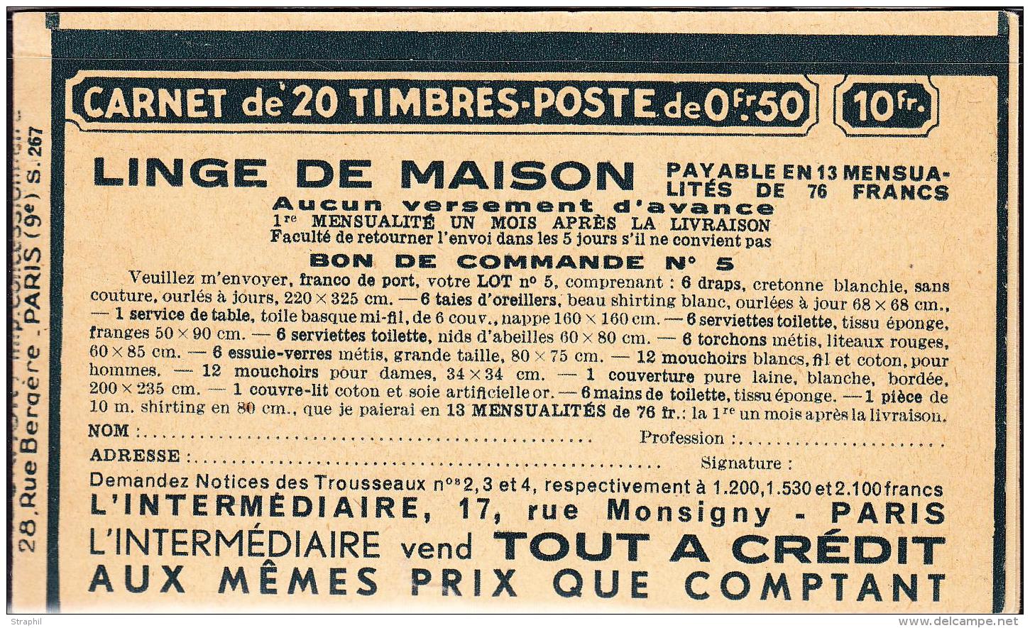 N&deg;283 C11 - Parizot, Art Vivant X2, Benjamin - S267 - Couv. Linge De Maison, Ecole - TB - Otros & Sin Clasificación