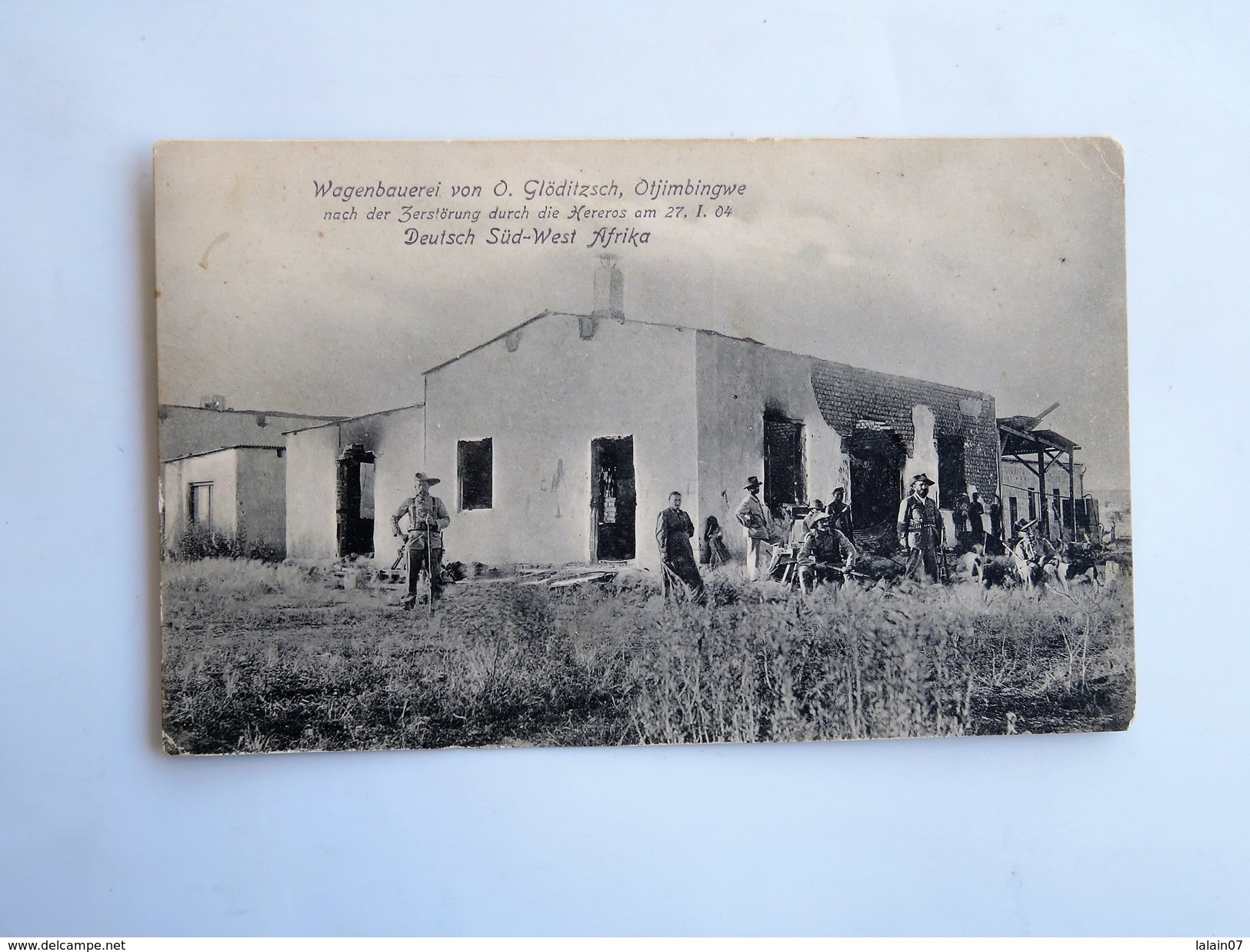 C.P.A. NAMIBIA : Wagenbauerei Von O. Glöditzsch, OTJIMBINGWE, Deutsch Süd-West. Africa - Namibie