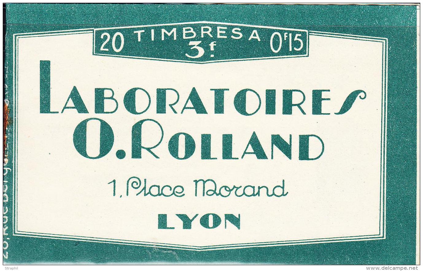 N&deg;189 C2 - 15c Brun Lilas - Carnet De 20 T. - Laboratoire Rolland - TB - Autres & Non Classés