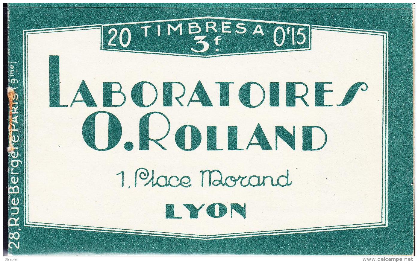 N&deg;189 C2 - 15c Brun Lilas - Carnet De 20 T. - Laboratoire Rolland - TB - Other & Unclassified