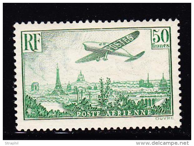 N&deg;14a - Vert - Assez Bon Centrage - Sign&eacute; - TB - 1927-1959 Neufs