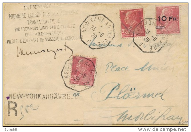 N&deg;3 - 10F S/902c Rouge + Divers - Obl. 23/8/28 - TB - 1927-1959 Lettres & Documents