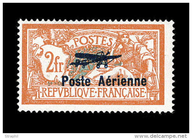 N&deg;1a - 2F Orange Et Vert Bleu - Ecusson Cass&eacute; - Sign&eacute; Chevalier - TB - 1927-1959 Neufs