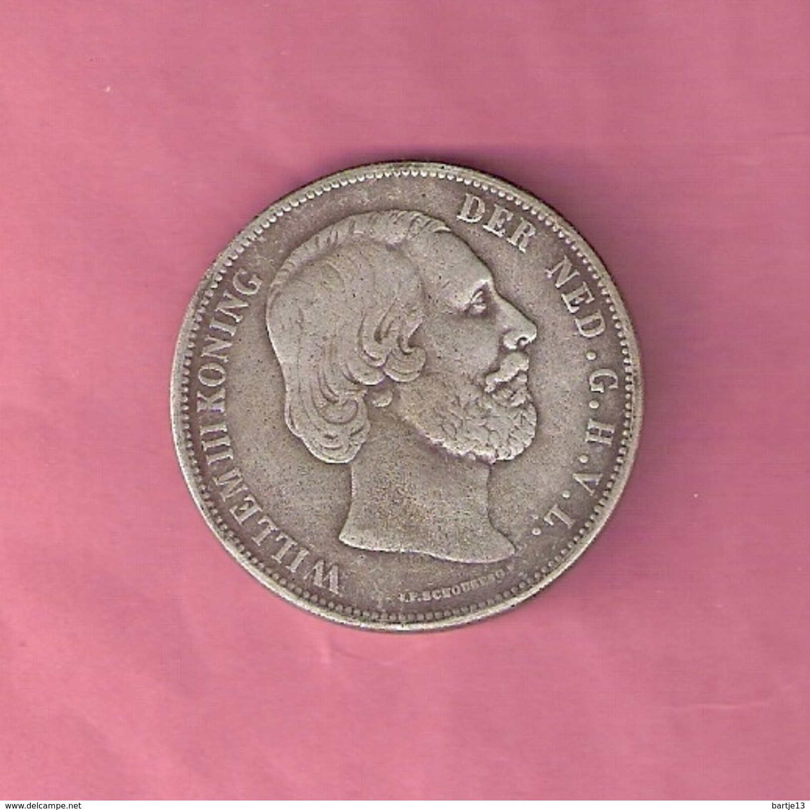 RIJKSDAALDER 2 1/2 GULDEN 1863 WILLEM III MOEILIJKSTE JAAR  NASLAG - 1849-1890 : Willem III