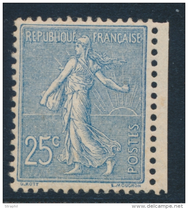 N&deg;132 - 25c Bleu - TB Centrage - Petit BDF - TB - 1903-60 Semeuse Lignée