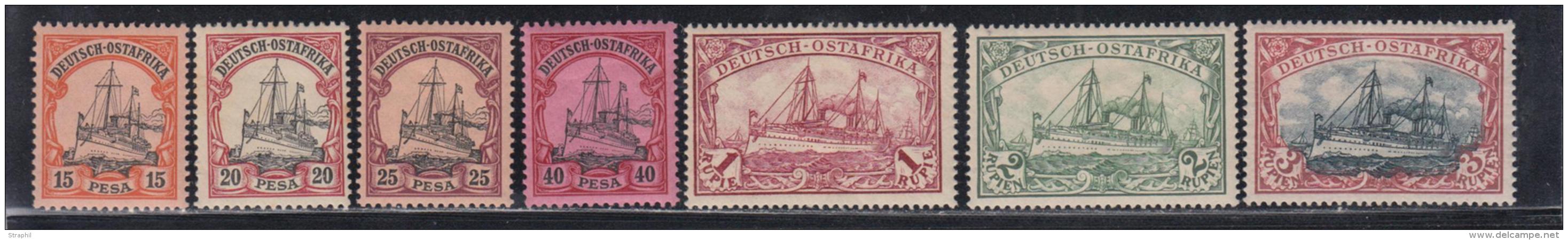 N&deg;15/21 - 7 Val De 1900 - TB - German East Africa