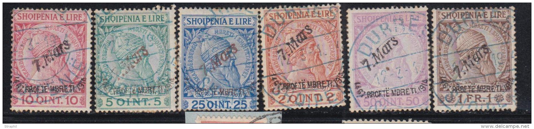 N&deg;31/35 - Qques Rousseurs - B/TB - Albanie