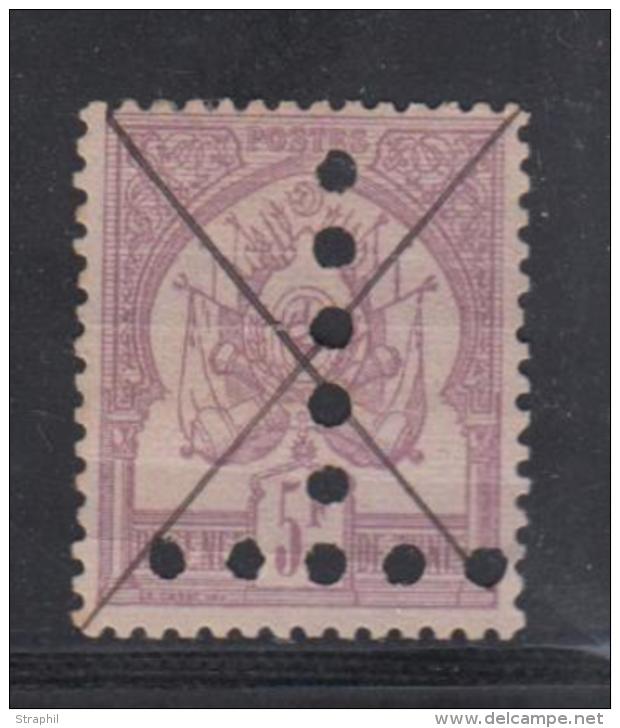 TIMBRES TAXE N&deg;8 - 5F Lilas - Annul&eacute; Plume - TB - Autres & Non Classés