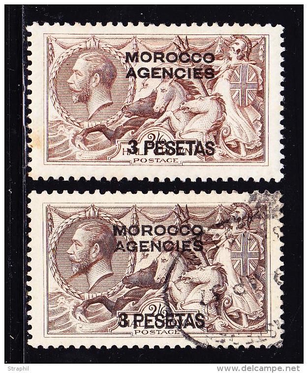 MAROC ESPAGNOL / BUREAU ANGLAIS N&deg;44, 44a - Nuancce Brun Et S&eacute;pia - B/TB - Vide