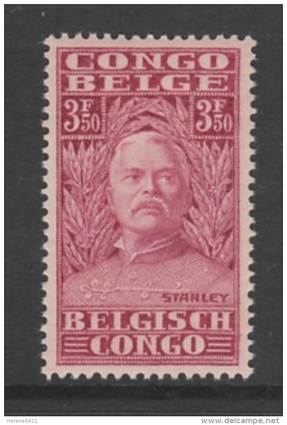 TIMBRE NEUF DU CONGO BELGE - CINQUANTENAIRE DU VOYAGE D´EXPLORATION DE STANLEY AU CONGO N° Y&T 146 - Neufs