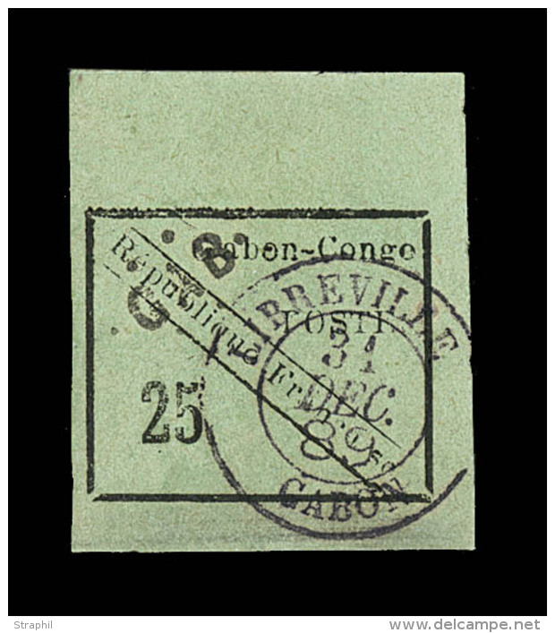N&deg;15 - BDF - C&agrave;d Libreville 31/12/1889 - Sign&eacute; Brun - TB - Otros & Sin Clasificación