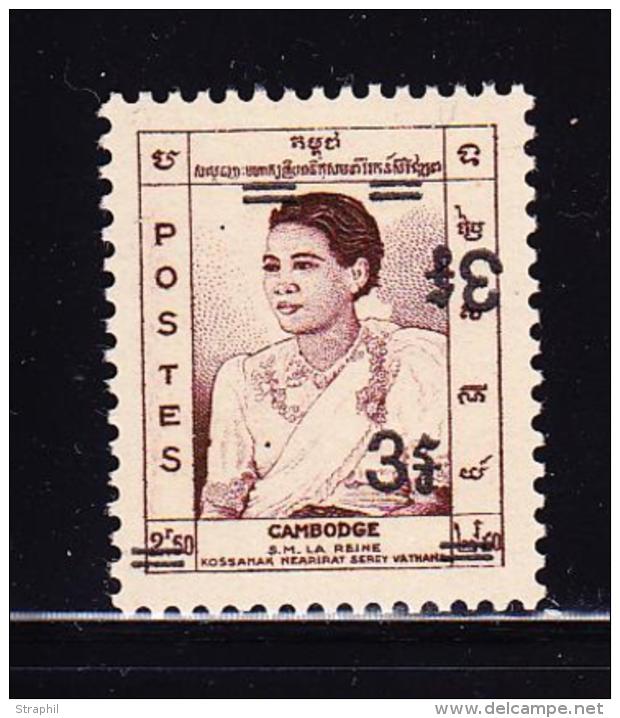 N&deg;135 - Dble Surcharge Dt 1 Renvers&eacute;e - BDF - (Type I Du N&deg;46) - TB - Cambodge