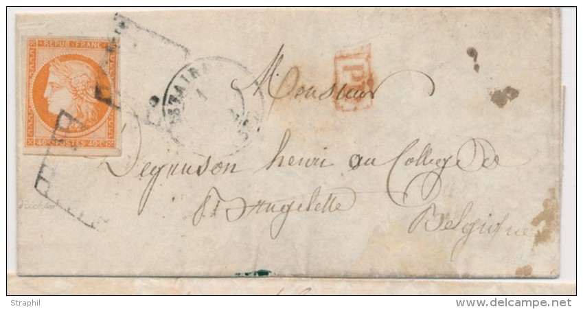 N&deg;5 - 40c Orange - Obl. Grille - Pr La Belgique - TB - 1849-1876: Période Classique