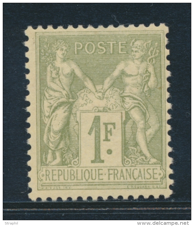 N&deg;82 - 1F Olive - TB - 1876-1878 Sage (Type I)