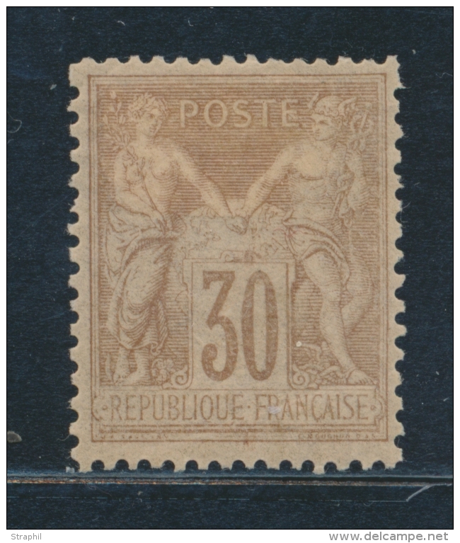 N&deg;80 - 30c Brun Jaune - TB - 1876-1878 Sage (Type I)