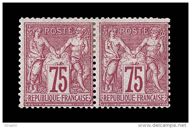 N&deg;71 - 75c Carmin - Paire - TB - 1876-1878 Sage (Type I)