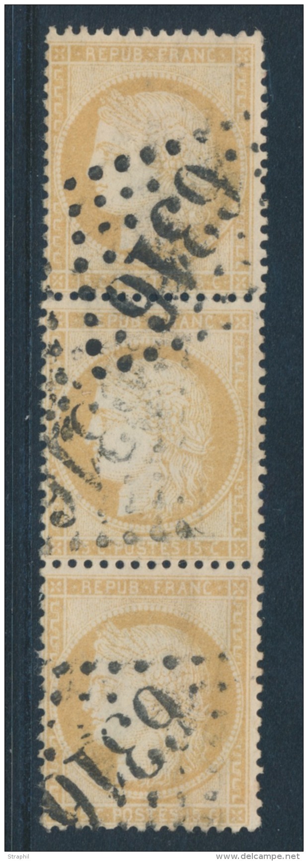 N&deg;59 - Bde De 3 Vertic. - Obl. GC 6316 - TB - 1871-1875 Ceres