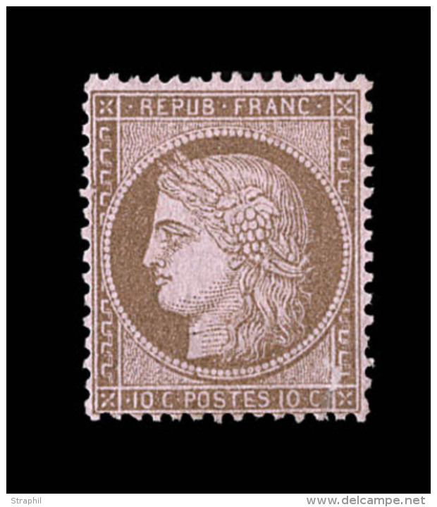 N&deg;58 - 10c Brun S/rose - TB - 1871-1875 Cérès