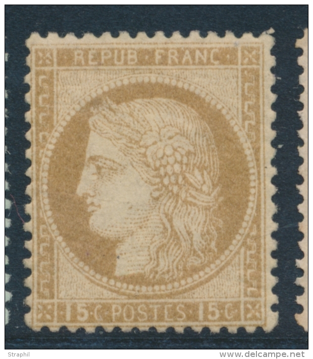 N&deg;55 - 15c Bistre - TB - 1871-1875 Cérès