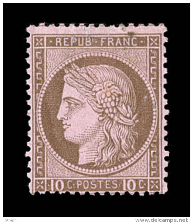 N&deg;54 - 10c Brun S/rose - TB - 1871-1875 Cérès