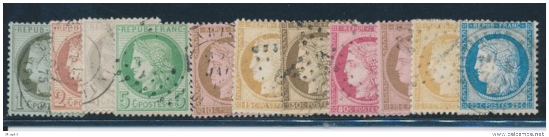 N&deg;50/60C - 11 Valeurs - TB - 1871-1875 Cérès