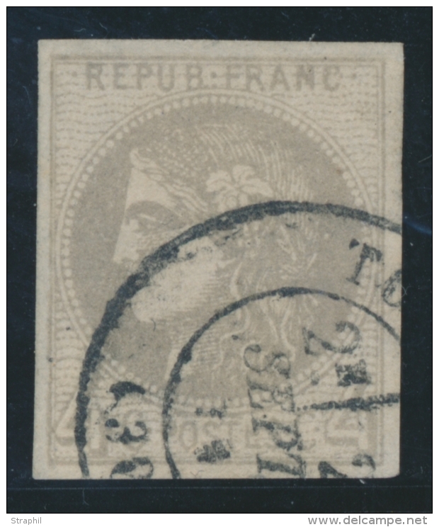 N&deg;41B - Obl C&agrave;d - Sign&eacute; Thiaude - TB - 1870 Emisión De Bordeaux