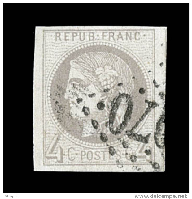 N&deg;41B - 4c Gris - R2 - Obl. GC - TB - 1870 Ausgabe Bordeaux